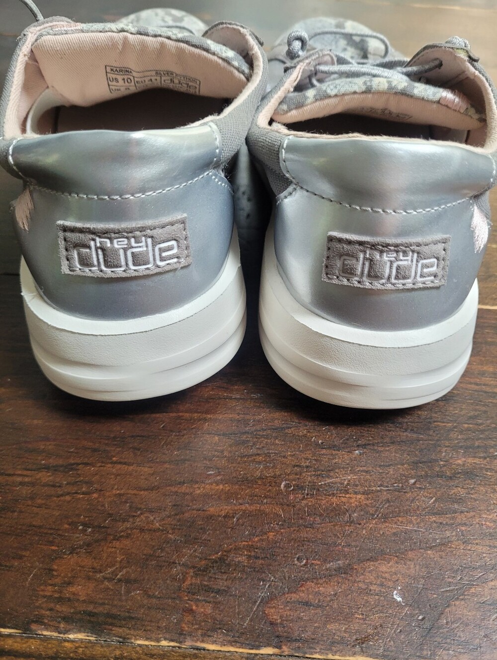 Hey Dude Karina Silver Python Slip On Sneaker 10 41 - Picture 6 of 11